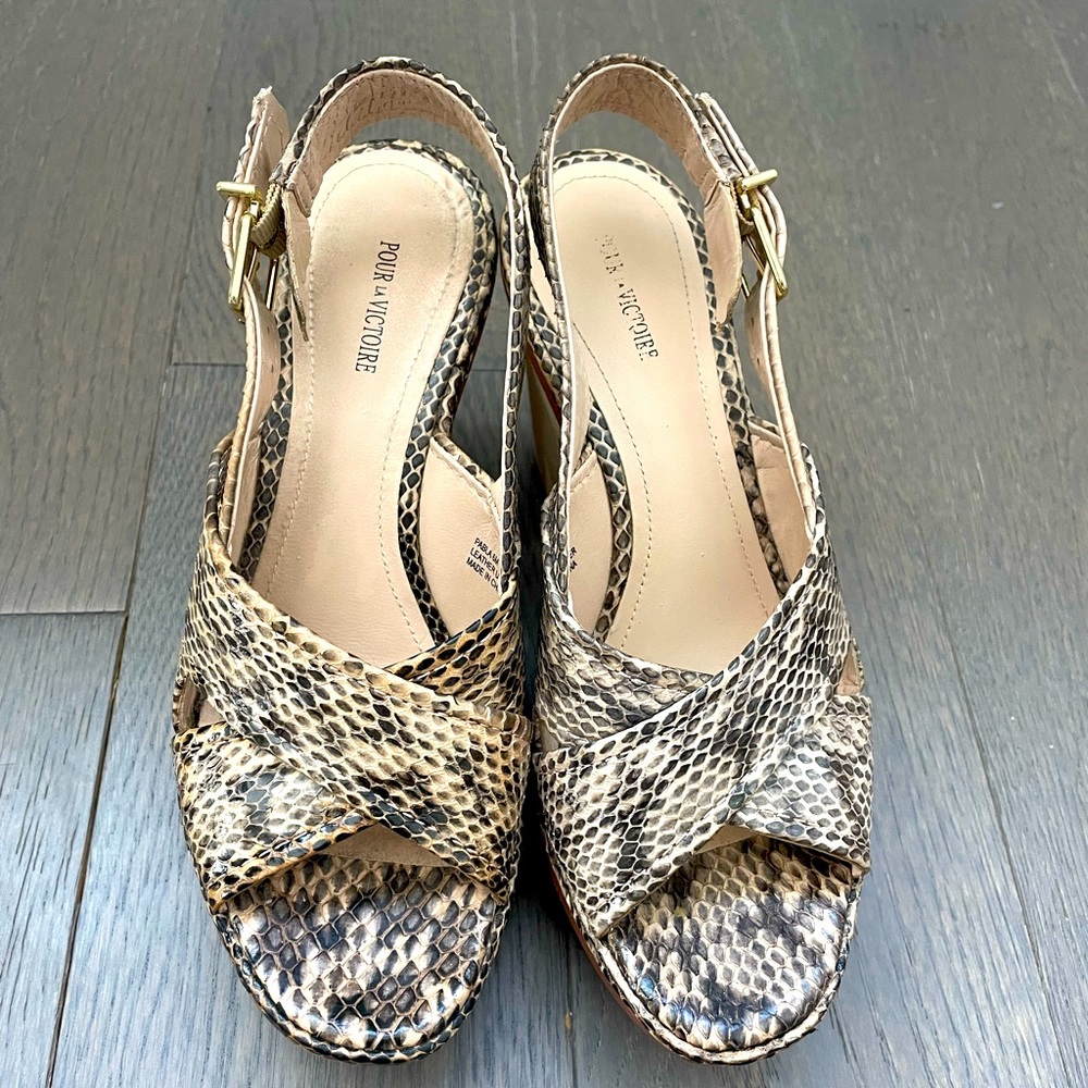 Pour La Victoire Lesther Python Print Platform Sa… - image 2